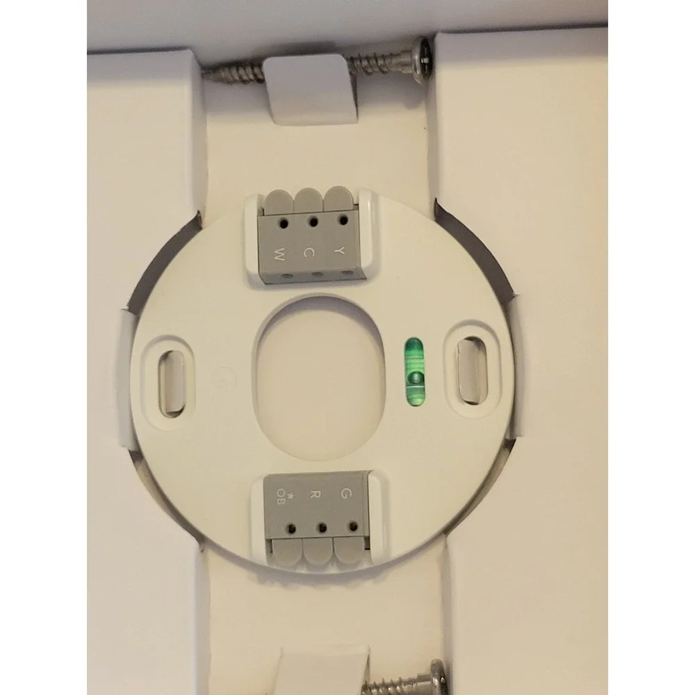 Google Nest Thermostat G4CVZ Snow Smart WiFi Programmable w Base Kit